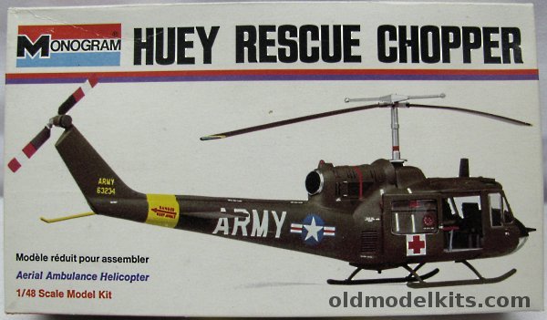 Monogram 1/48 Huey Rescue Chopper - Bell UH-1B Iroquois Air Ambulance, 6810 plastic model kit